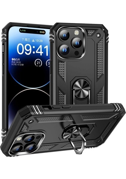 Apple iPhone 15 Pro Max Uyumlu Kılıf Zore Vega Kapak, Siyah