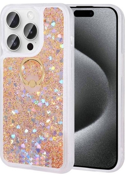 Apple iPhone 15 Pro Uyumlu Kılıf Zore Milce Kapak, Gold