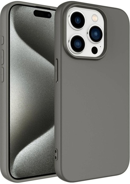 Apple iPhone 15 Pro Uyumlu Kılıf Zore Lsr Lansman Kapak, Titanyum