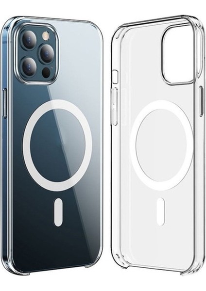 Apple iPhone 15 Pro Uyumlu Kılıf Zore Wireless Şarj Özellikli Şeffaf Orjin Kapak