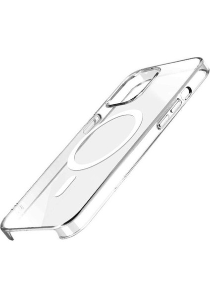 Apple iPhone 15 Pro Uyumlu Kılıf Zore Wireless Şarj Özellikli Şeffaf Orjin Kapak