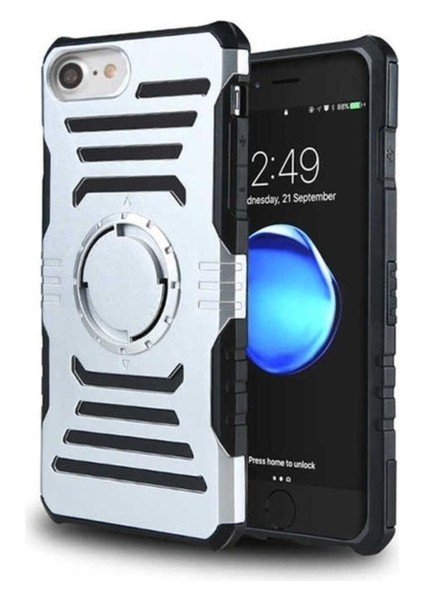 Apple iPhone 5 Uyumlu Kılıf Zore 2 In 1 Kol Bandı, Gri