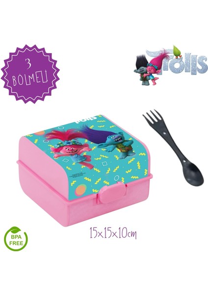 Trolls Lisanslı Suluk/matara + Beslenme Kabı 2 Li Set