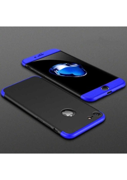 Apple iPhone 5 Uyumlu Kılıf Zore Ays Kapak, Siyah-Mavi