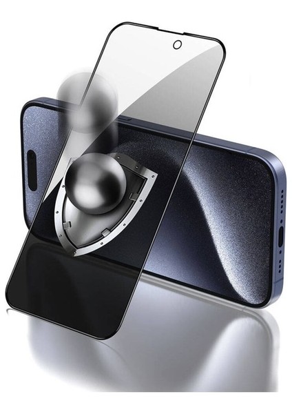 Apple iPhone 15 Uyumlu Zore Rika Premium Privacy Temperli Cam Ekran Koruyucu