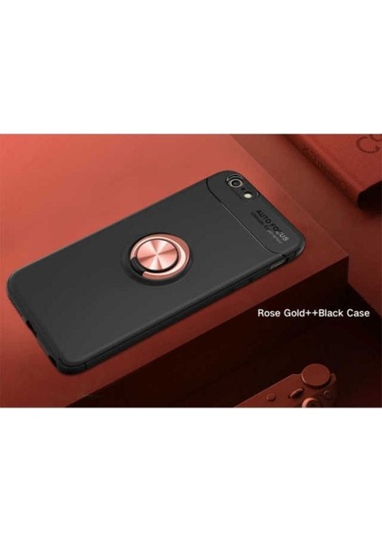 Apple iPhone 6 Plus Uyumlu Kılıf Zore Ravel Silikon Kapak, Siyah-Rose Gold