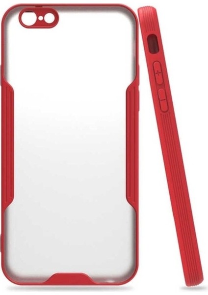 Apple iPhone 6 Uyumlu Kılıf Zore Parfe Kapak, Kırmızı