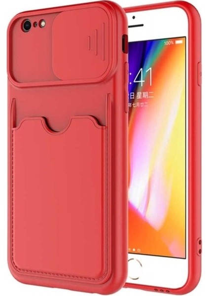 Apple iPhone 6 Uyumlu Kılıf Zore Kartix Kapak, Kırmızı