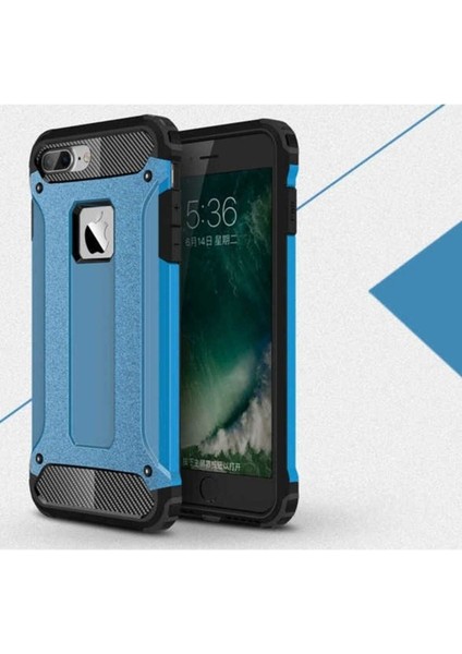 Apple iPhone 7 Plus Uyumlu Kılıf Zore Crash Silikon Kapak, Mavi