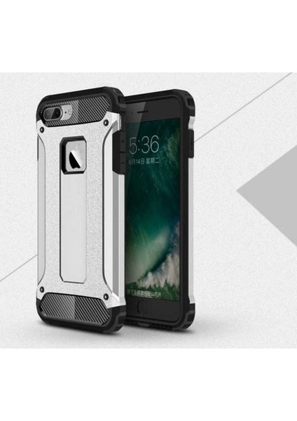Apple iPhone 7 Plus Uyumlu Kılıf Zore Crash Silikon Kapak, Gri