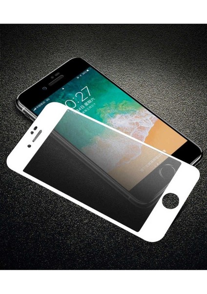 Apple iPhone 7 Plus Uyumlu Zore Anti-Dust Mat Privacy Temperli Ekran Koruyucu, Beyaz