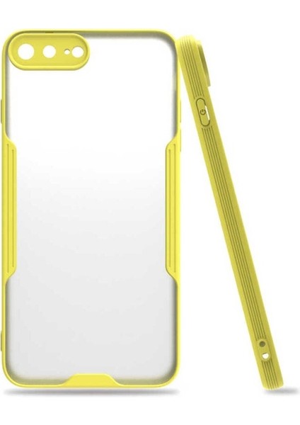 Apple iPhone 7 Plus Uyumlu Kılıf Zore Parfe Kapak, Sarı