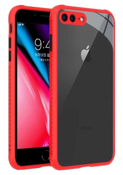 Apple iPhone 7 Plus Uyumlu Kılıf Zore Kaff Kapak, Kırmızı