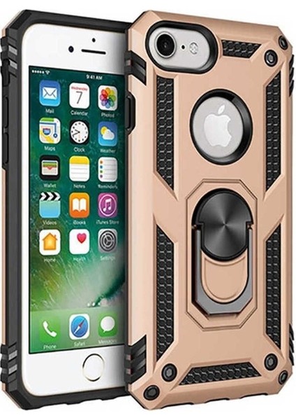 Apple iPhone 7 Uyumlu Kılıf Zore Vega Kapak, Gold