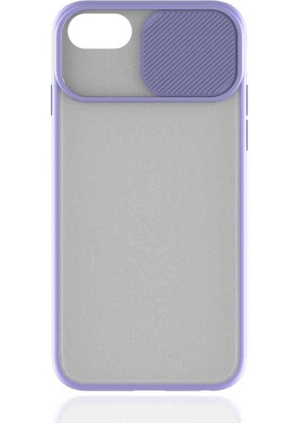 Apple iPhone 7 Uyumlu Kılıf Zore Lensi Kapak, Lila