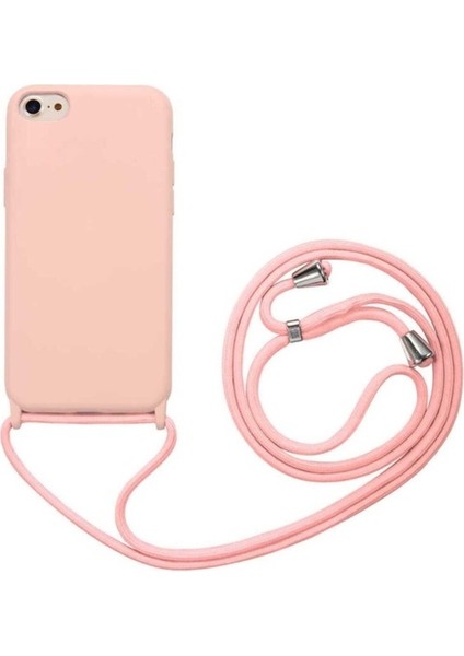 Apple iPhone 7 Uyumlu Kılıf Zore Ropi Kapak, Pembe Açık