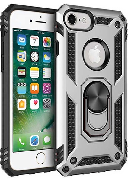 Apple iPhone 7 Uyumlu Kılıf Zore Vega Kapak, Gri