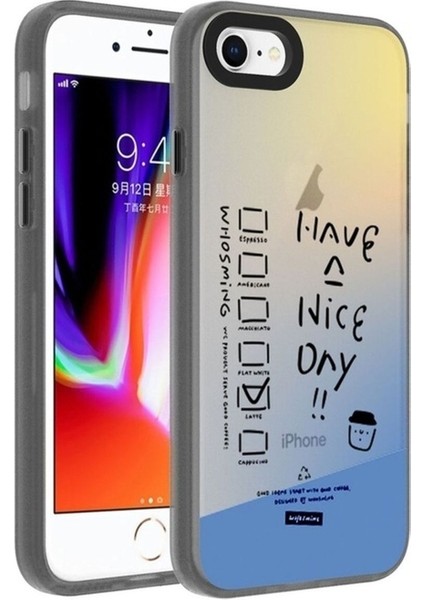 Apple iPhone 8 Uyumlu Kılıf Desenli Zore Dragon Sert Kapak, Have