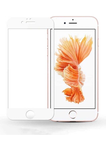 Apple iPhone 8 Plus Uyumlu Davin 5d Cam Ekran Koruyucu, Beyaz