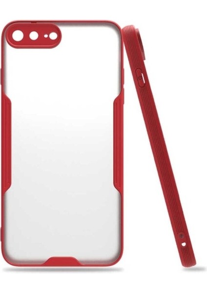 Apple iPhone 8 Plus Uyumlu Kılıf Zore Parfe Kapak, Kırmızı