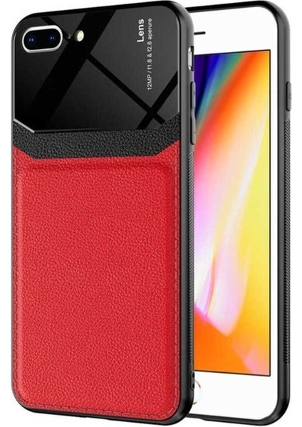 Apple iPhone 8 Plus Uyumlu Kılıf Zore Emiks Kapak, Kırmızı