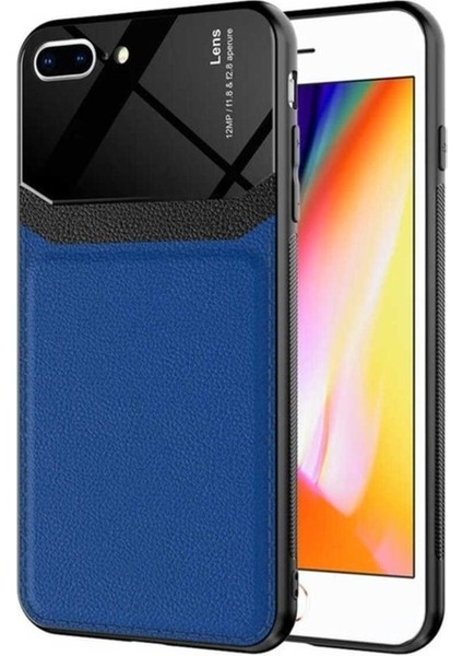 Apple iPhone 8 Plus Uyumlu Kılıf Zore Emiks Kapak, Lacivert