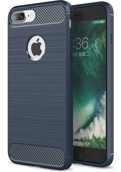 Apple iPhone 8 Plus Uyumlu Kılıf Zore Room Silikon Kapak, Lacivert