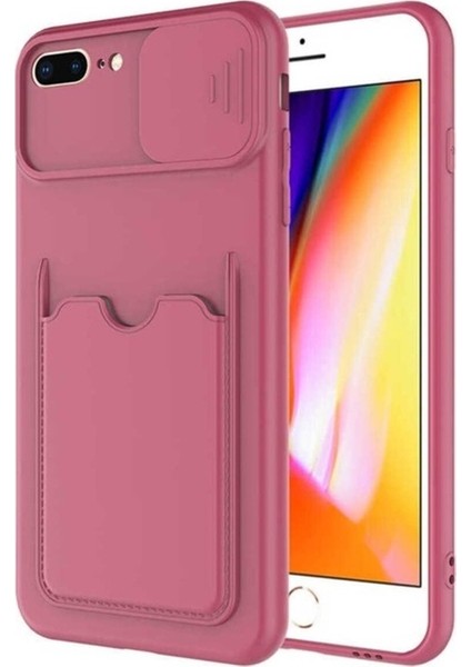 Apple iPhone 8 Plus Uyumlu Kılıf Zore Kartix Kapak, Koyu Mor