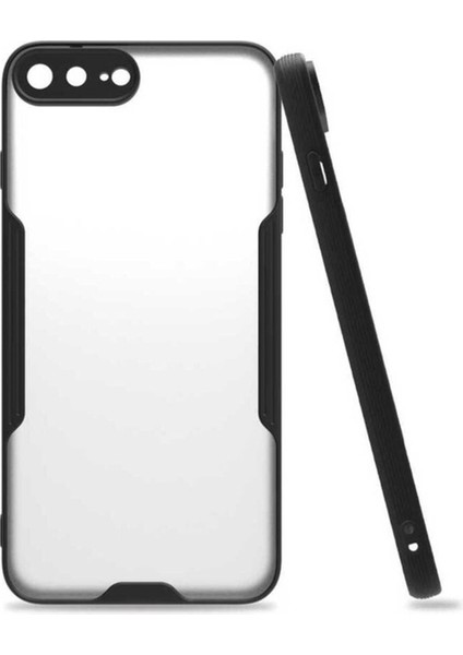 Apple iPhone 8 Plus Uyumlu Kılıf Zore Parfe Kapak, Siyah