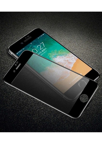 Apple iPhone 8 Plus Uyumlu Zore Anti-Dust Mat Privacy Temperli Ekran Koruyucu, Siyah