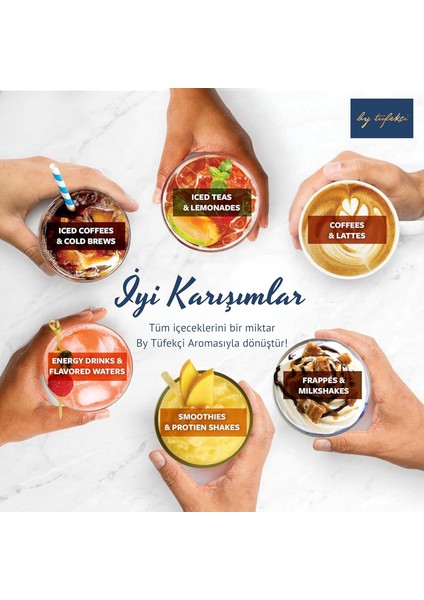Aromalı Kahve, Pasta ve Kokteyl Şurup 750ML ve Şurup Pompası Avantajlı Set