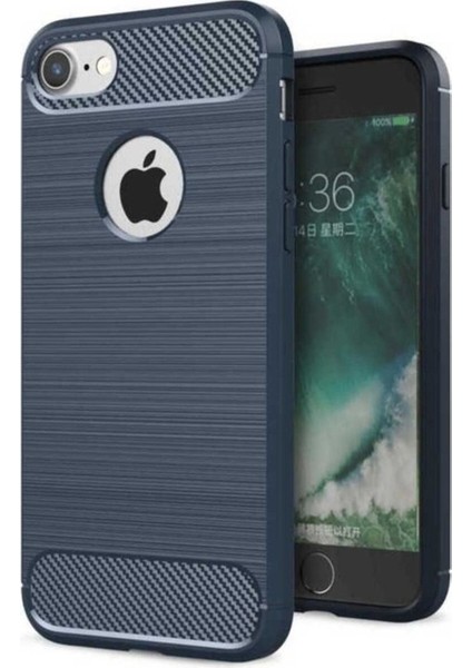 Apple iPhone 8 Uyumlu Kılıf Zore Room Silikon Kapak, Lacivert