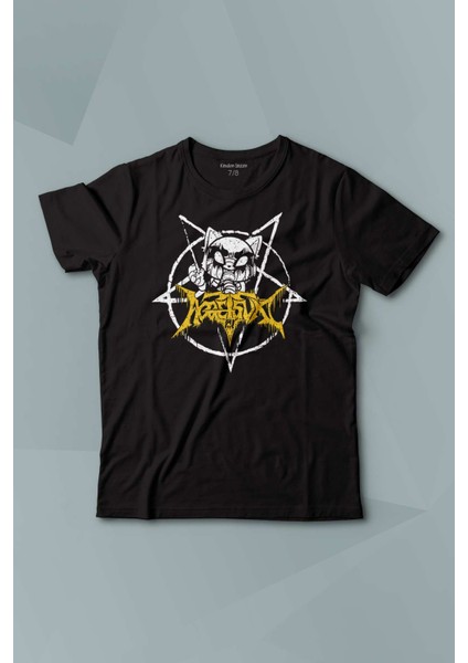 Çocuk Tişört Aggretsuko Agresif Retsuko Gotik Japon Anime Manga Metal Gothic Baskılı T-Shirt