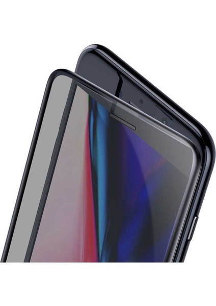 Apple iPhone 7 Plus Uyumlu Zore Anti-Dust Privacy Temperli Ekran Koruyucu, Siyah