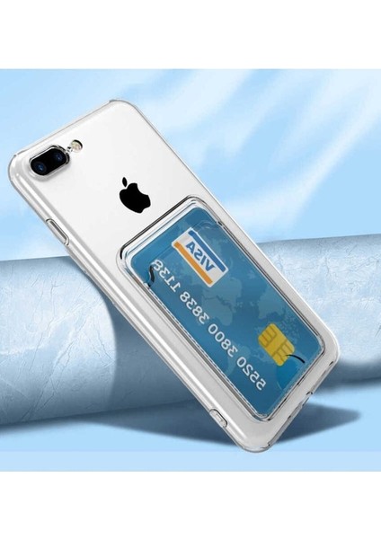 Apple iPhone Se 2020 Uyumlu Kılıf Kartlıklı Şeffaf Zore Setra Clear Silikon Kapak fiyatları
