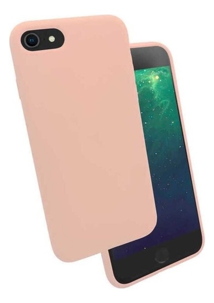 Apple iPhone 8 Uyumlu Kılıf Zore Silk Silikon, Pembe