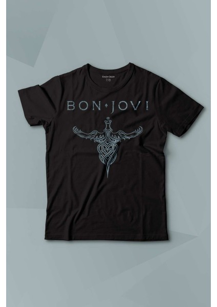 Bon Jovi Rock Music Gitar Müzik Baskılı Çocuk Tişört Kısa Kollu
