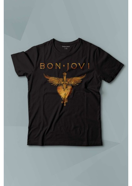 Jon Bon Jovi Music Gitar Rock Müzik Kısa Kollu Baskılı Çocuk Tişört Kısa Kollu