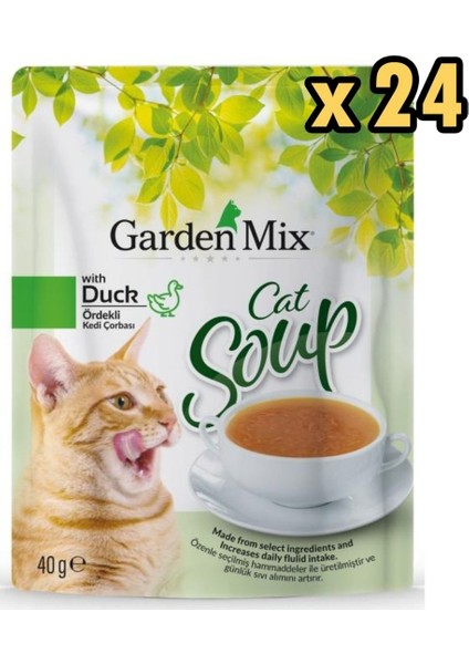 Garden Mix  Ördekli Kedi Çorbası 40 gr x 24 Adet