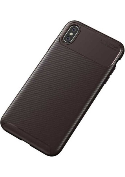 Apple iPhone x Uyumlu Kılıf Zore Negro Silikon Kapak, Kahverengi