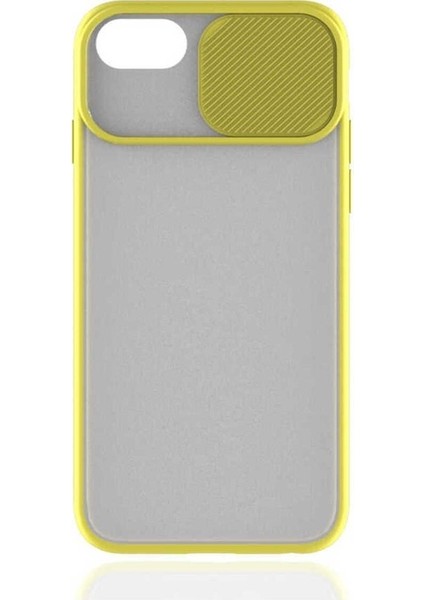 Apple iPhone Se 2022 Uyumlu Kılıf Zore Lensi Kapak, Sarı