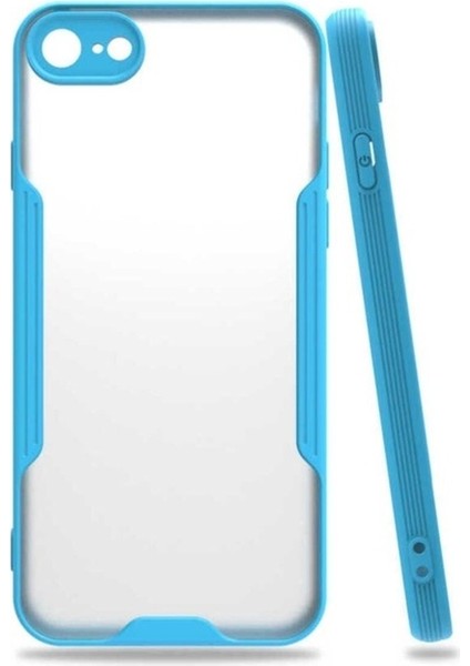 Apple iPhone Se 2022 Uyumlu Kılıf Zore Parfe Kapak, Mavi