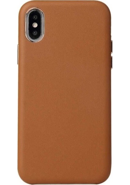 Apple iPhone x Uyumlu Kılıf Zore Eyzi Kapak, Kahverengi