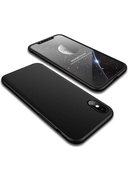 Apple iPhone x Uyumlu Kılıf Zore Ays Kapak, Siyah