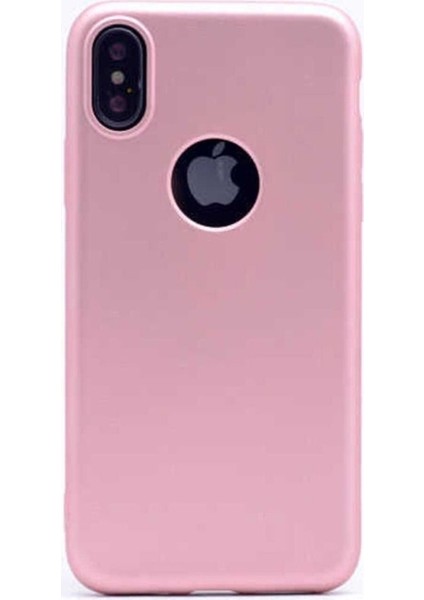 Apple iPhone x Uyumlu Kılıf Zore Premier Silikon Kapak, Rose Gold