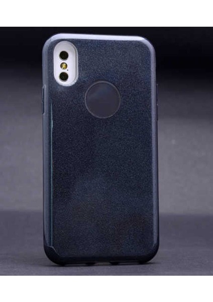 Apple iPhone x Uyumlu Kılıf Zore Shining Silikon, Siyah