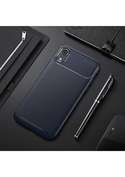 Apple iPhone Xr Uyumlu Kılıf Zore Negro Silikon Kapak, Lacivert