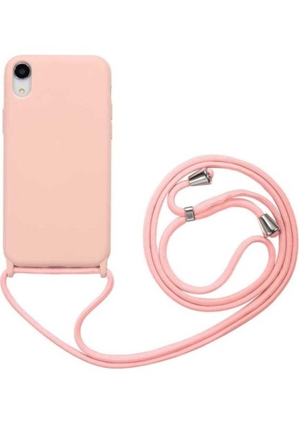 Apple iPhone Xr Uyumlu Kılıf Zore Ropi Kapak, Pembe Açık