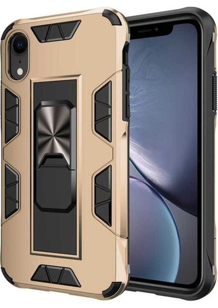 Apple iPhone Xr Uyumlu Kılıf Zore Volve Kapak, Gold