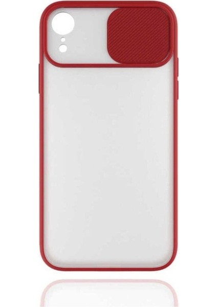 Apple iPhone Xr Uyumlu Kılıf Zore Lensi Kapak, Kırmızı